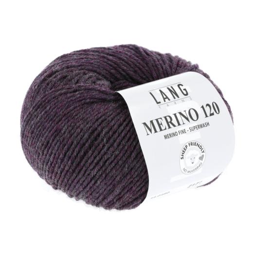 Merino 120 - Lang Yarns - aubergine melange (0480)