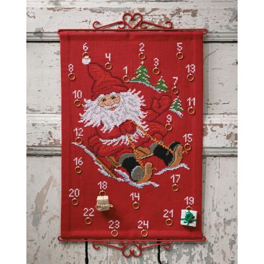 Permin of Copenhagen Stickpackung - Adventskalender Weihnachtszwerg (Ausverkauf)