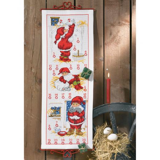 Permin of Copenhagen Stickpackung - Adventskalender Zwerge