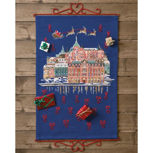 Adventskalender Weihnachtsstadt - Permin of Copenhagen (Stickpackung)
