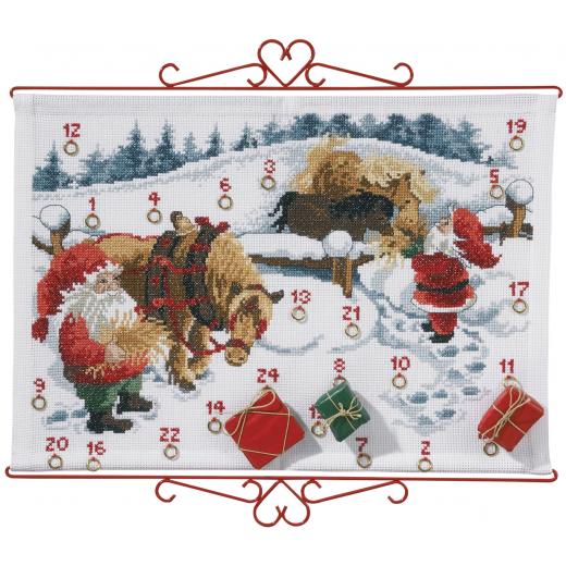 Permin of Copenhagen Stickpackung - Adventskalender Zwerge