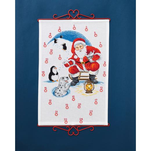 Permin of Copenhagen Stickpackung - Adventskalender Weihnachtsmann
