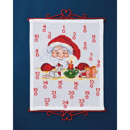 Permin of Copenhagen Stickpackung - Adventskalender Weihnachtsmann