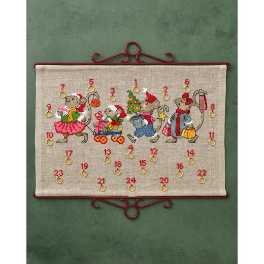Adventskalender Mäuse - Permin of Copenhagen (Stickpackung)
