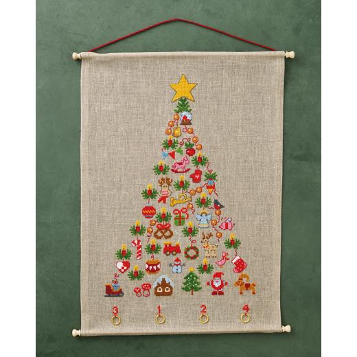 Adventskalender Adventsbaum - Permin of Copenhagen (Stickpackung)