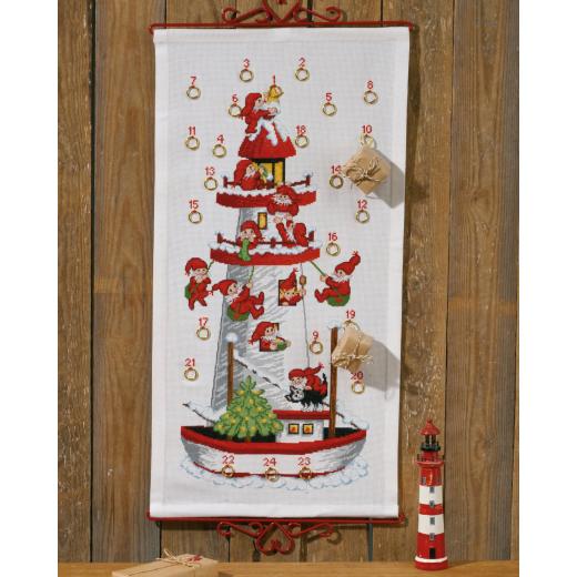 Permin of Copenhagen Stickpackung - Adventskalender Zwerge