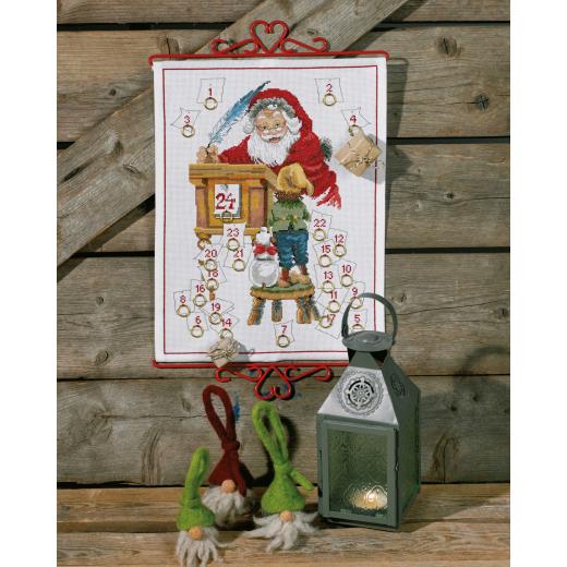 Adventskalender Weihnachtsmann - Stickpackung Permin