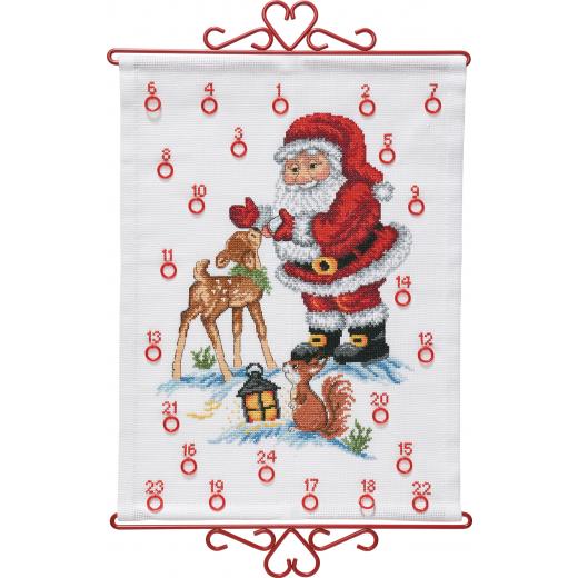 Adventskalender Weihnachtsmann - Stickpackung Permin