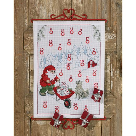 Adventskalender Zwerg - Stickpackung Permin