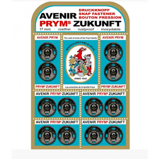 Annäh-Druckknöpfe Ø 17 mm schwarz - Prym