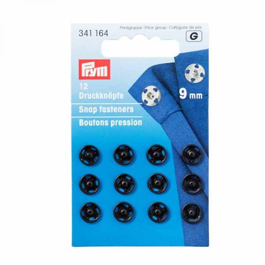 Annäh-Druckknöpfe Ø 9 mm schwarz - Prym