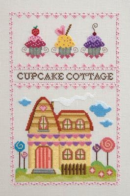 Stickvorlage Cottage Garden Samplings - Cupcake Cottage