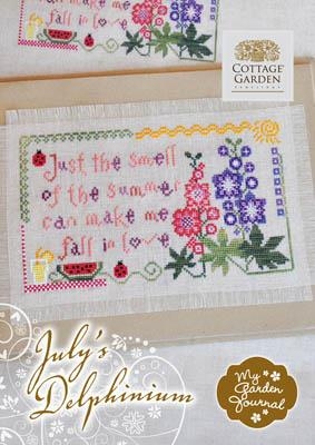 Julys Delphinium - Cottage Garden Samplings (Stickvorlage)