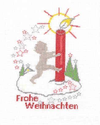 Stickvorlage Gisela Süskind Frohe Weihnachten 2017