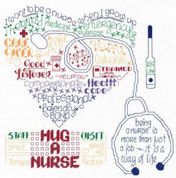 Stickvorlage Imaginating - Lets Hug A Nurse