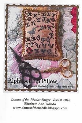 Stickvorlage Dames of the Needle - Alphabet Pin Pillow