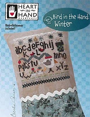Stickvorlage Heart In Hand Needleart - Bird In The Hand - Winter (w/emb)