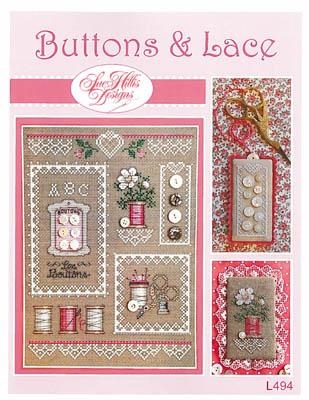 Stickvorlage Sue Hillis Designs - Buttons & Lace