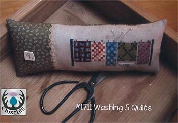 Stickvorlage Thistles - Washing 5 Quilts