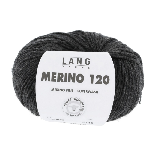 Merino 120 - Lang Yarns - anthrazit melange (0005)