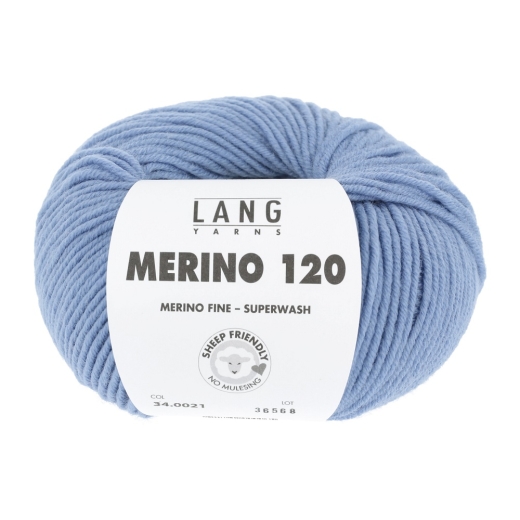 Merino 120 - Lang Yarns - jeansblau hell (0021)