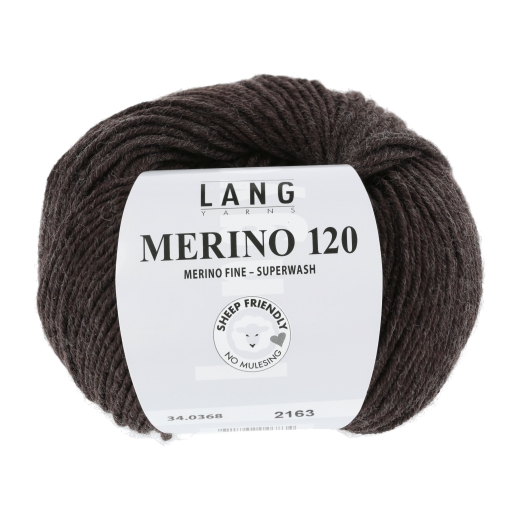 Merino 120 - Lang Yarns - dunkelbraun melange