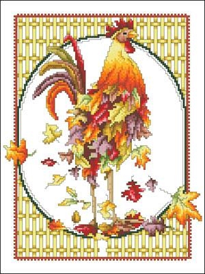 Stickvorlage Vickery Collection - October Rooster