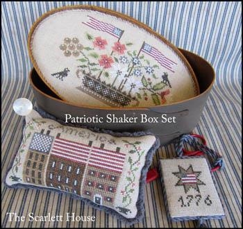 Stickvorlage The Scarlett House - Patriotic Shaker Box Set