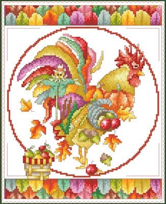 Stickvorlage Vickery Collection - November Rooster