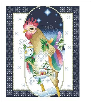 Stickvorlage Vickery Collection - January Rooster