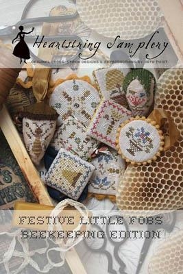 Stickvorlage Heartstring Samplery - Festive Little Fobs 4 Beekeeping Edition