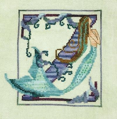 Stickvorlage Nora Corbett - Letters From Mermaids Buchstabe Z