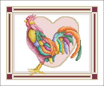 Stickvorlage Vickery Collection - February Rooster