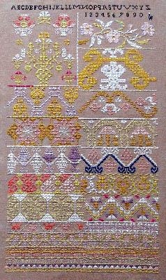 Stickvorlage Queenstown Sampler Designs - Aztec Gold Sampler