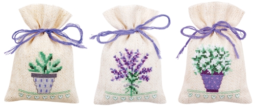 Vervaco Verachtert - Geschenksäckchen Provence 3er-Set