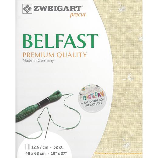 Zweigart Belfast Leinen 32ct - Farbe 2409 Wish (Precut 48x68 cm)