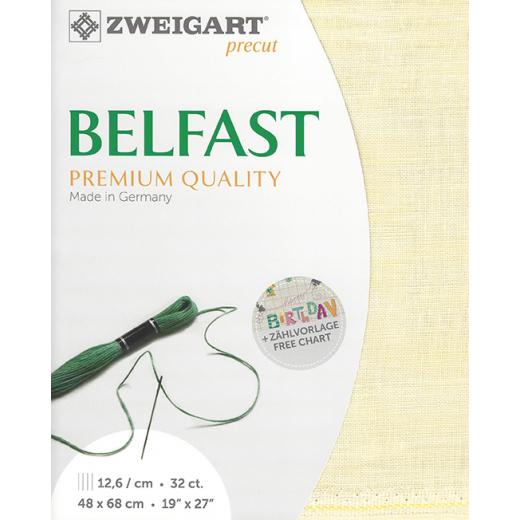 Zweigart Belfast Precut 32ct - 48x68 cm Farbe 2349 Vintage sun