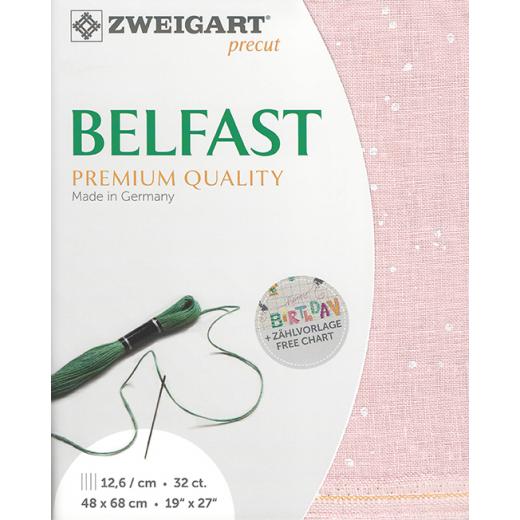 Zweigart Belfast Leinen 32ct - Farbe 4279 splash (Precut 48x68 cm)