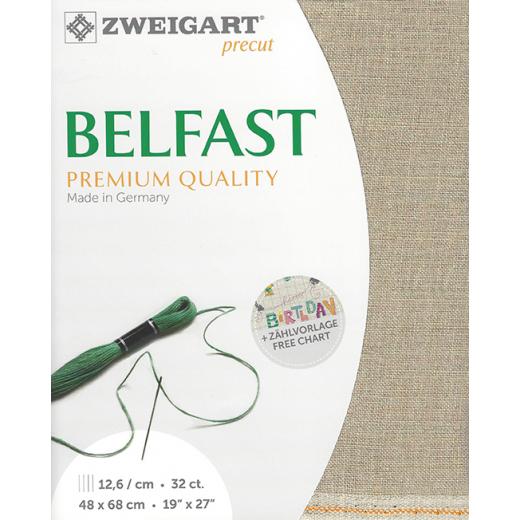 Zweigart Belfast Precut 32ct - 48x68 cm Farbe 53 rohleinen