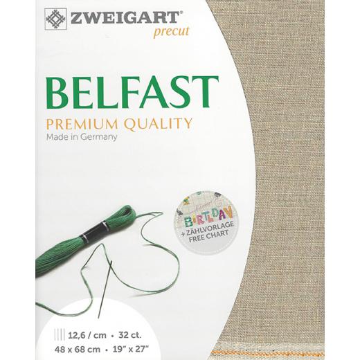 Zweigart Belfast Leinen 32ct - Farbe 53 rohleinen (Precut 48x68 cm)