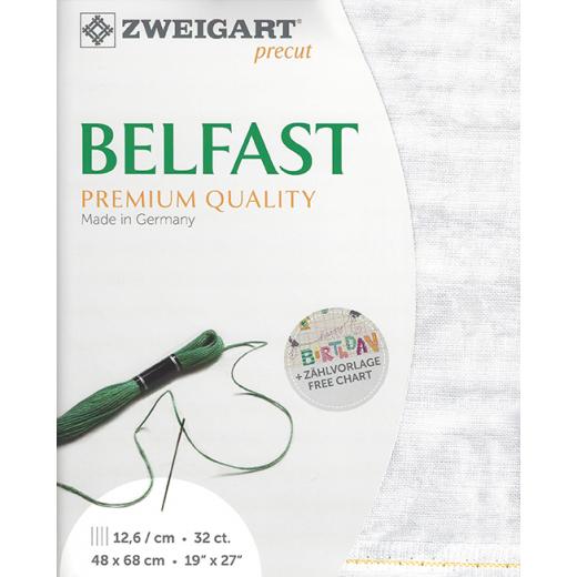 Zweigart Belfast Leinen 32ct - Farbe 7139 vintage marmor (Precut 48x68 cm)