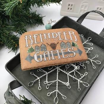 Stickvorlage Hands On Design - White Christmas - Reindeer Games