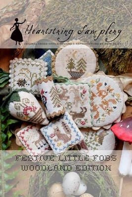 Stickvorlage Heartstring Samplery - Festive Little Fobs 7 Woodland Edition