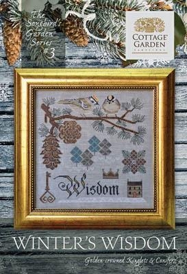 Stickvorlage Cottage Garden Samplings - Songbirds Garden 3 - Winters Wisdom