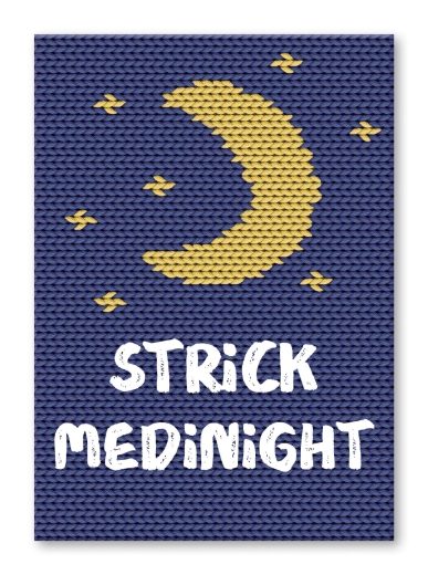 Postkarte - Strick Medinight  - Strickimicki