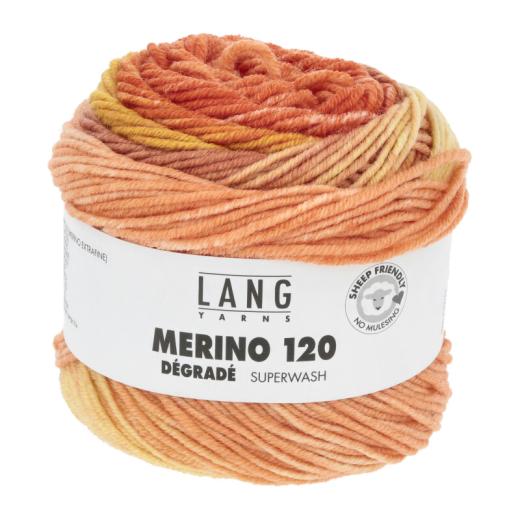 Merino 120 Dégradé Lang Yarns - orange-gelb-apricot (0017)