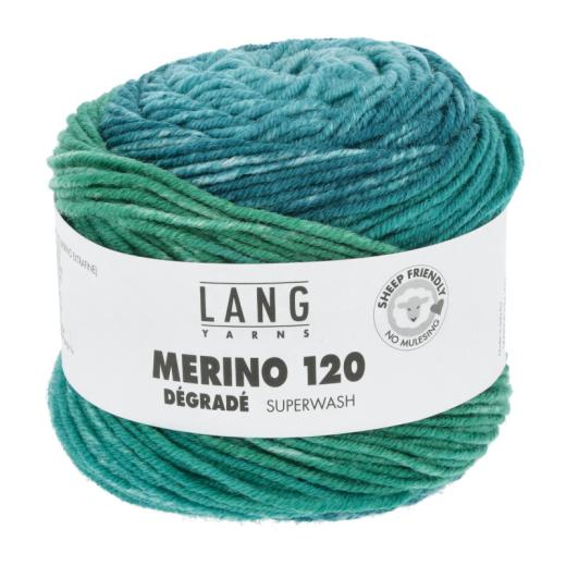Merino 120 Dégradé Lang Yarns - petrol-grün-blau (0018)
