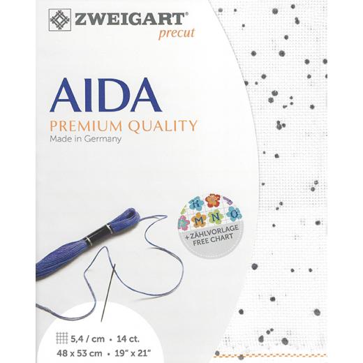 Zweigart Stern-Aida 14ct - Farbe 1329 splash (Precut 48x53 cm)