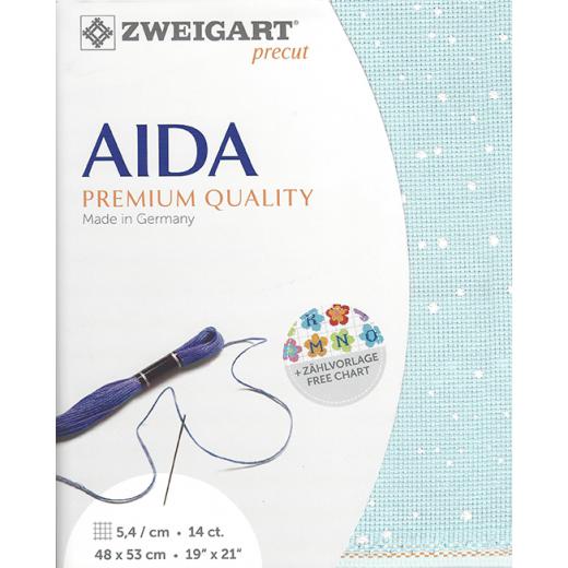 Zweigart Stern-Aida 14ct - Farbe 5429 Splash (Precut 48x53 cm)