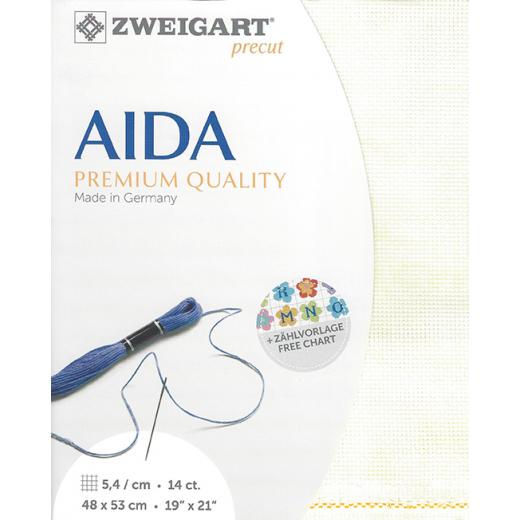 Zweigart Stern-Aida 14ct - Farbe 1019 vintage tee (Precut 48x53 cm)